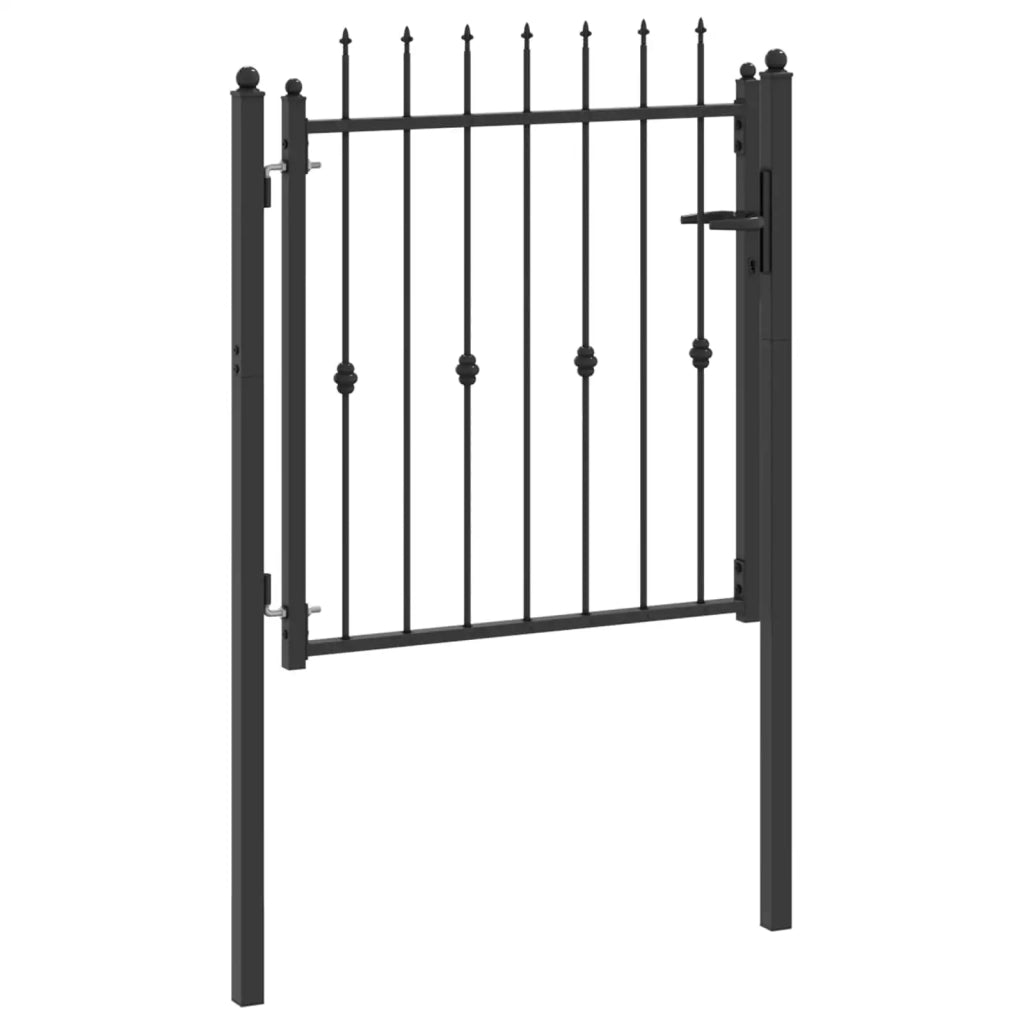 Cancello per recinzione HORST 100 x 100 cm Metallo Nero 42034044
