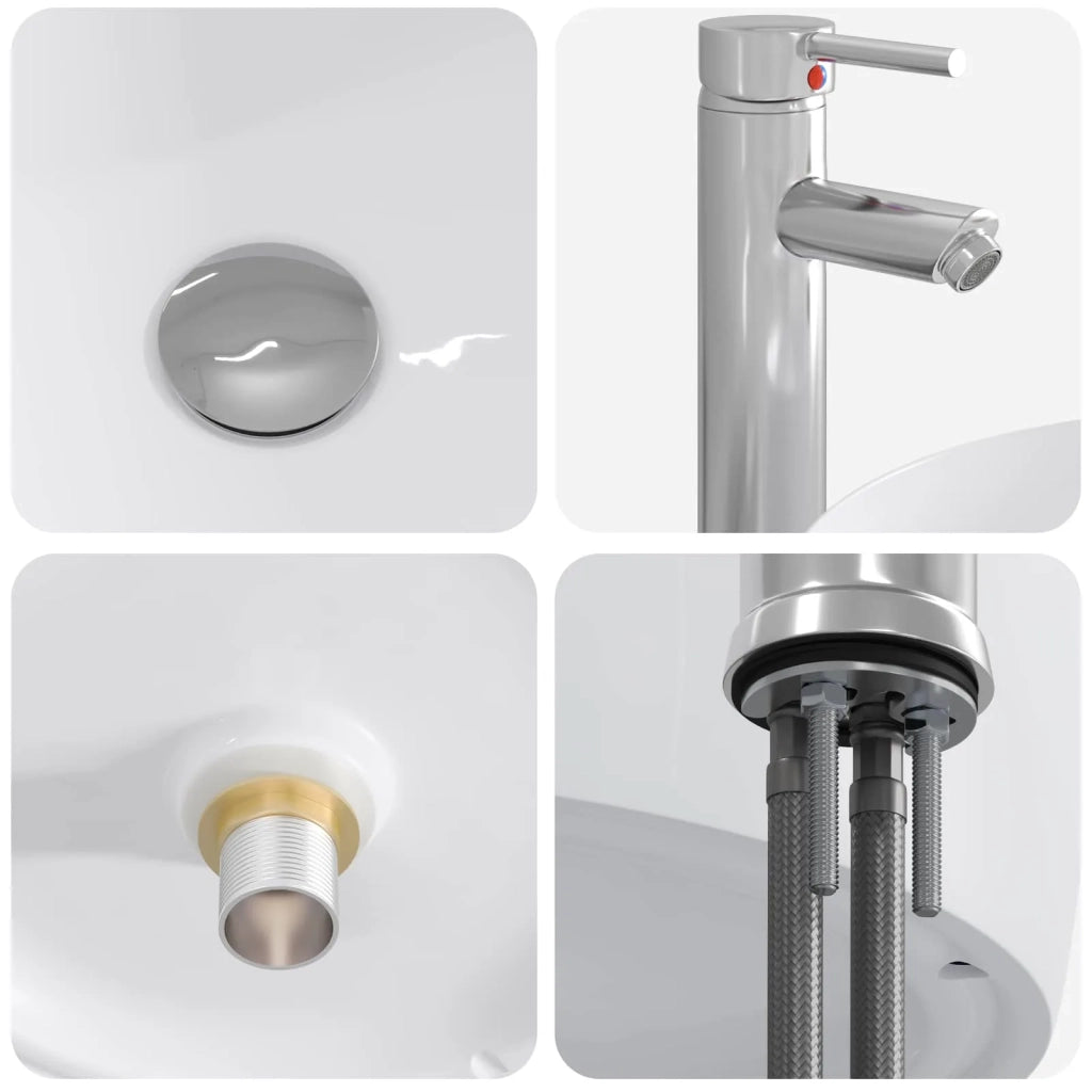 Set di mobili per il bagno 4 pz Legno antico 3407029