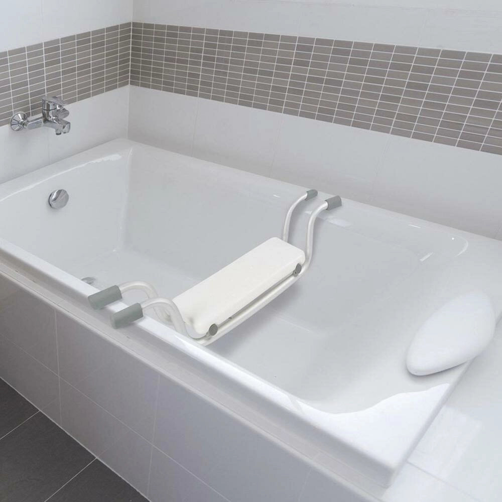 Sedia Sgabello Vasca Bagno Sediolina per Anziani Acciaio e Plastica Antiscivolo