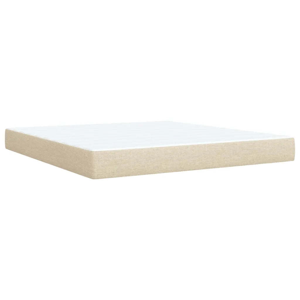 Giroletto a Molle con Materasso Crema 180x200 cm in Tessuto 3293657