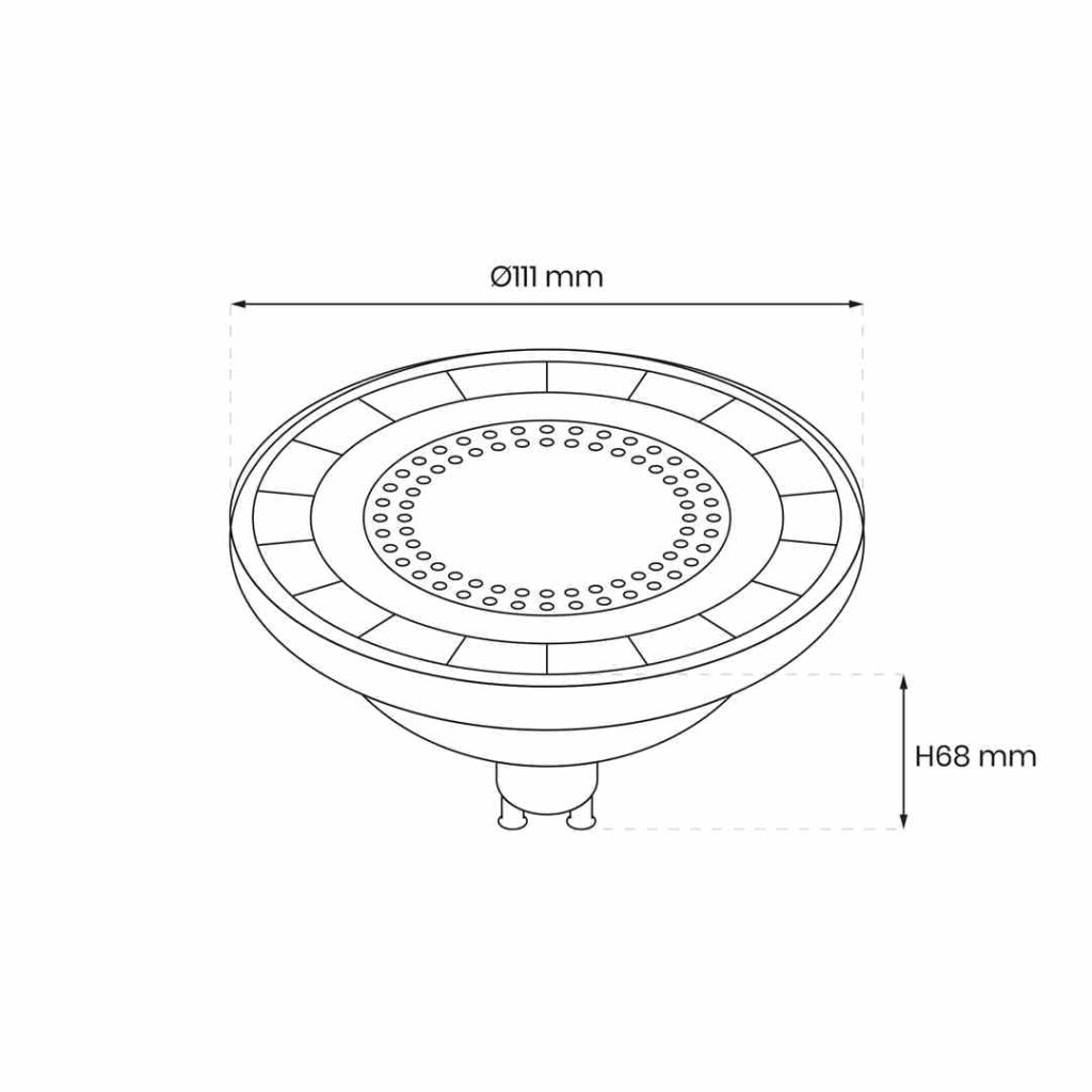 Lampadina LED GU10 6W 4000K 450lm 38° Eko-Light bianca