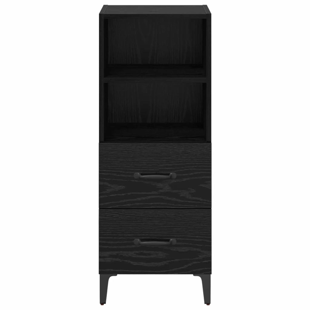 Credenza | Madia | Buffet da pranzo | Armadio da pranzo Rovere nero 34 x 34.5 x 90 cm Legno multistrato