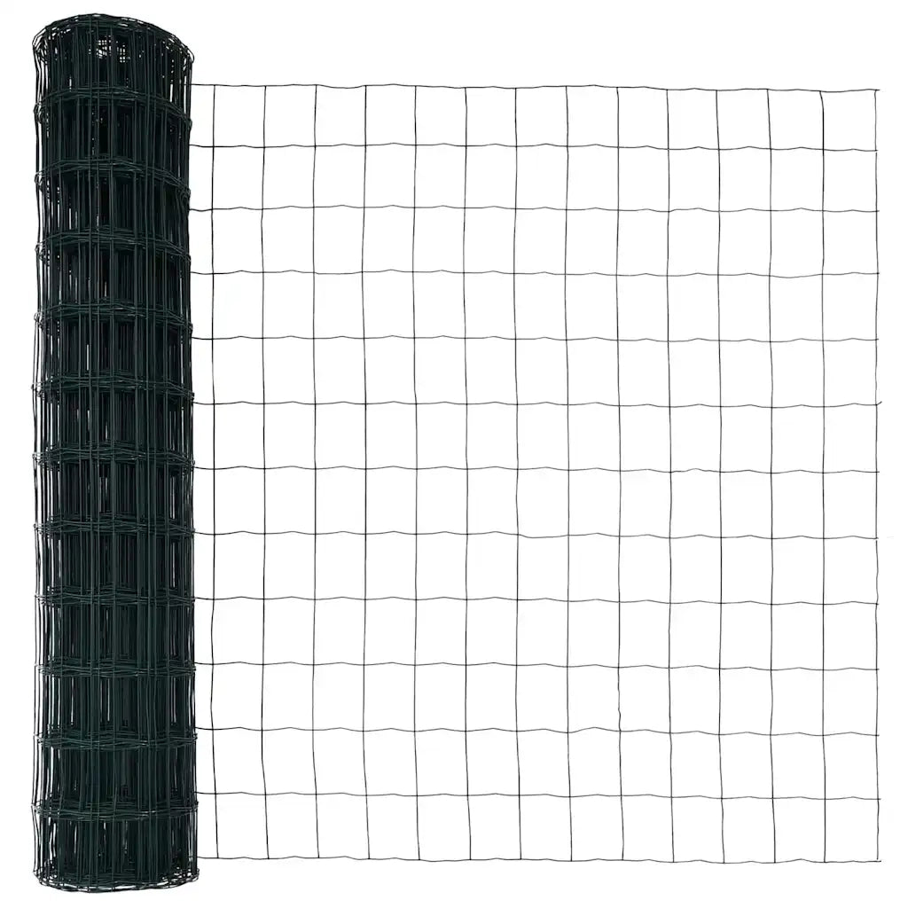 Recinzione da Giardino | Recinzione con Posto Verde 1,2 x 25 m Acciaio e PVC
