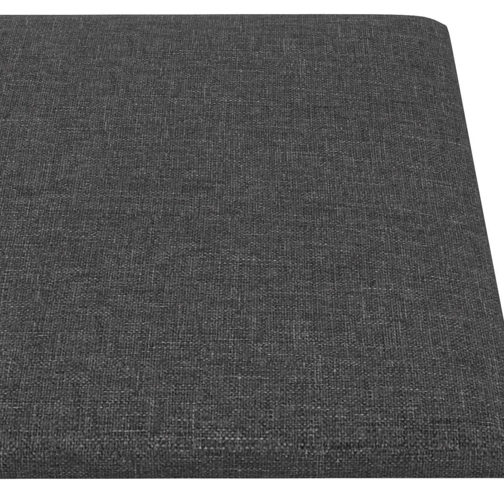 Testiera da Parete 12 pcs Grigio scuro 90 x 30 cm Tessuto 4008368