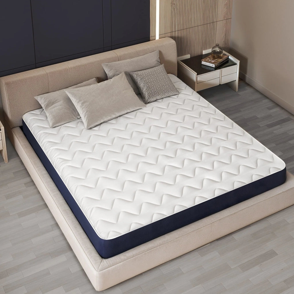 Materasso matrimoniale 160x190 in Waterfoam Ipoallergenico, 10 cm ESSENTIAL | Imbottitura in Ovatta e Rivestimento in Tessuto 3D Traspirante, Antiacaro e Antifungino | Made in Italy
