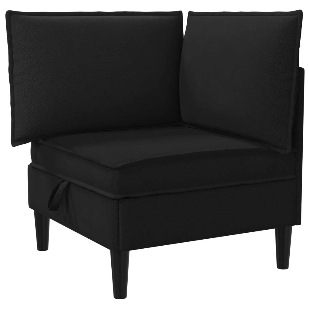 Set di mobili per il soggiorno 5 pcs Nero Tessuto 3413811