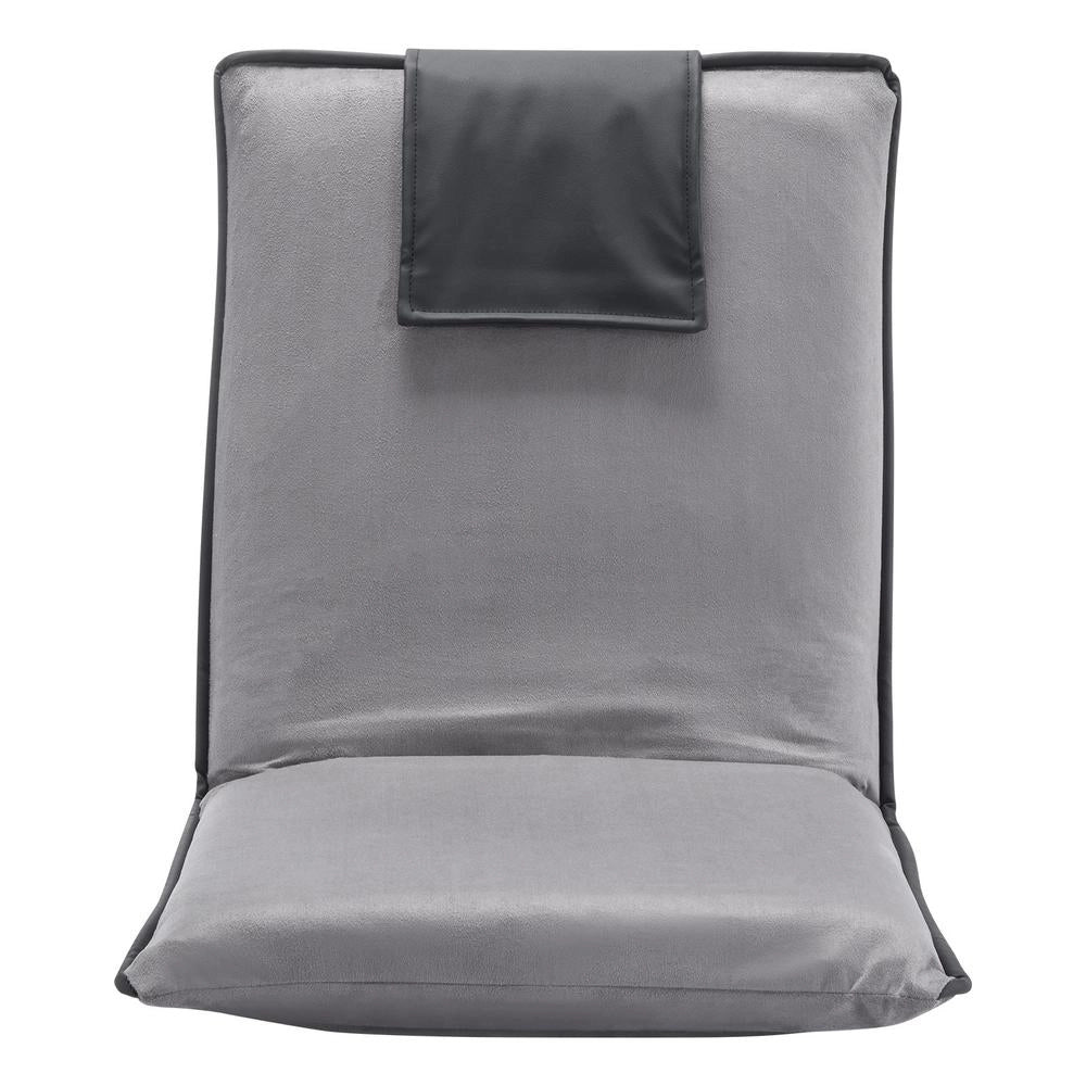 Sedia Pavimento Regolabile 6 Posizioni Supporto Schiena Pieghevole Leggere TV Giocare 49.7kg Grigio