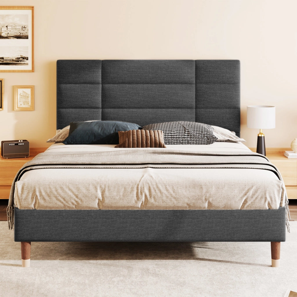 Letto contenitore 160 ¡Á 200 cm idraulico con materasso; comodini; luci USB e Type-C; velluto grigio