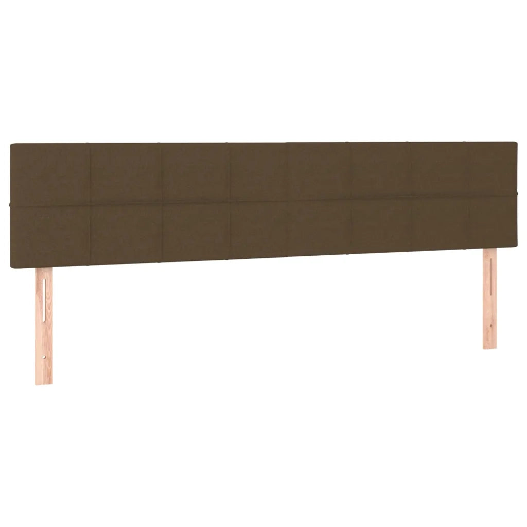 Giroletto a Molle con Materasso Marrone Scuro 200x200cm Tessuto 3129740
