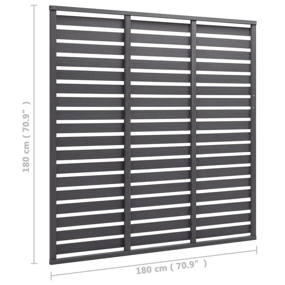 Fence Element WPC 180x180 Cm Gray