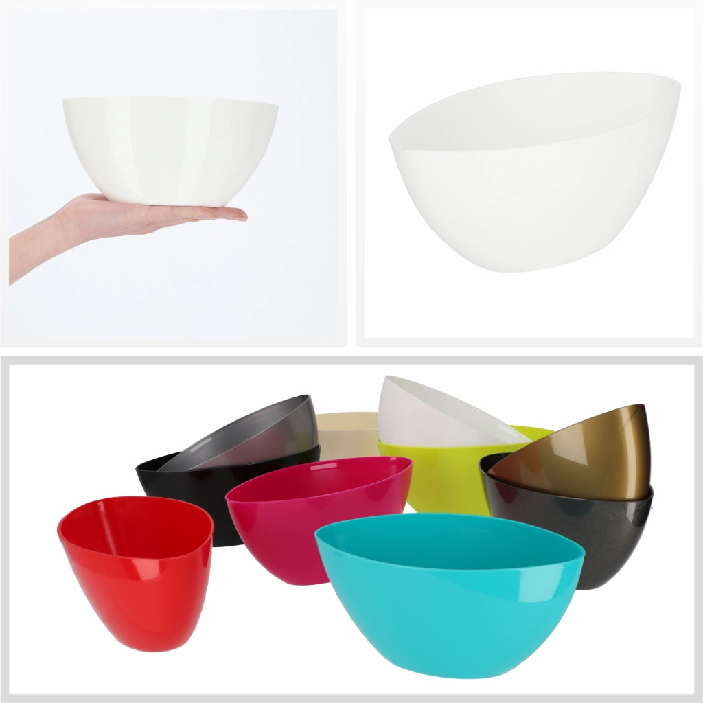 Vaso da fiori KADAX ovale da 21 cm in plastica bianca