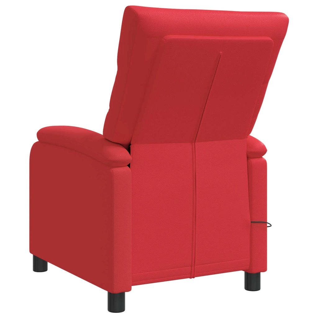 Poltrona Massaggiante Rosso Similpelle 42034906