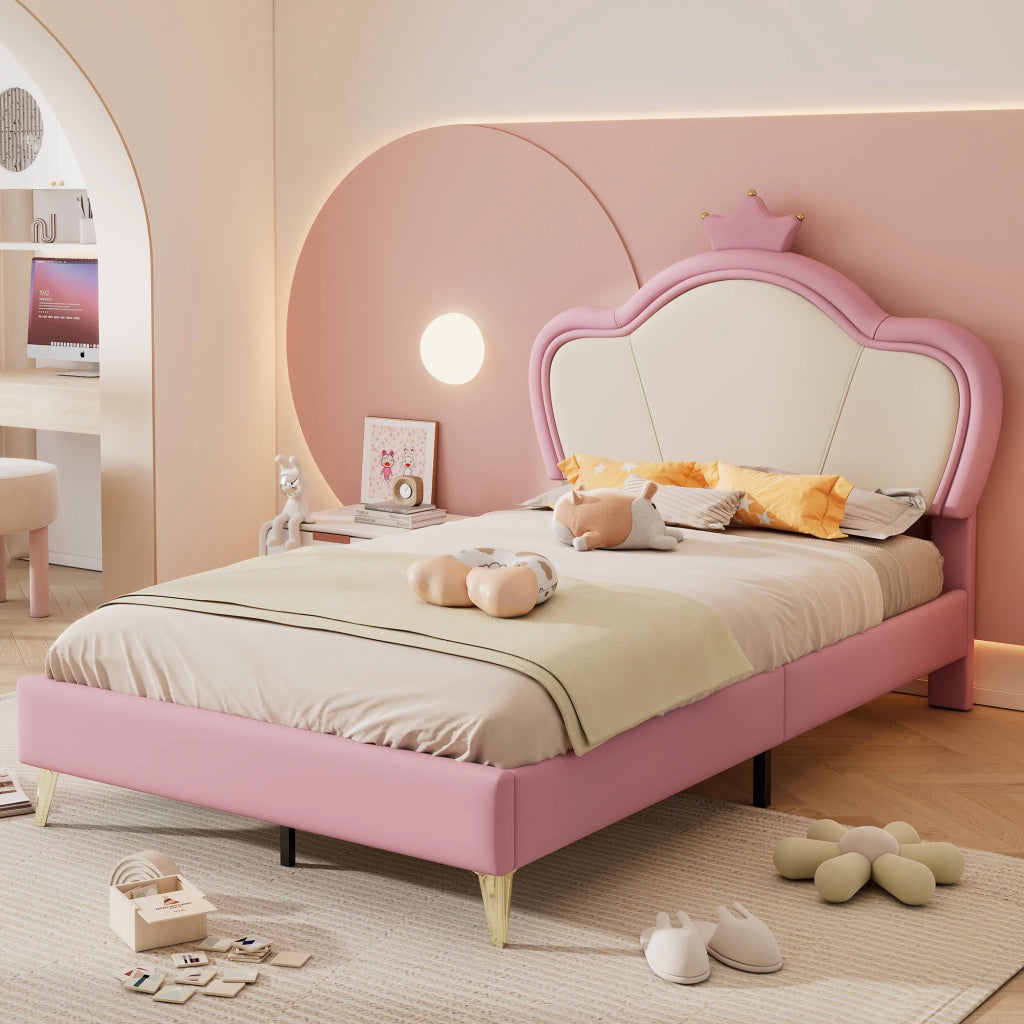 letto singolo pu rosa bianco 90x200 cm