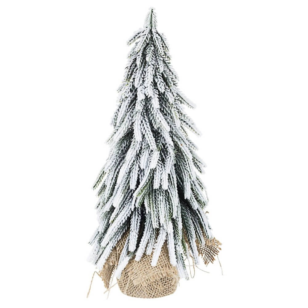 Pino Cimone Innevato Altezza 35cm (6 Pezzi)