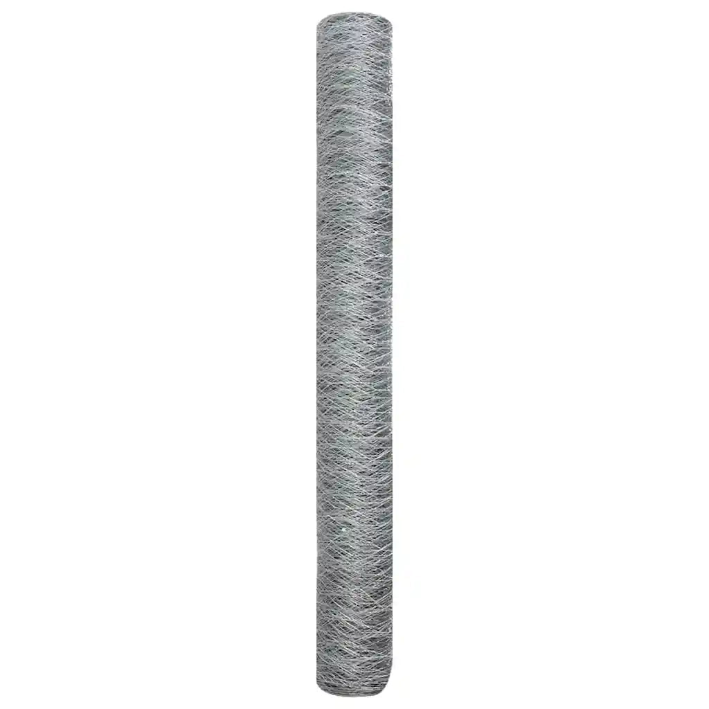 Recinzione da Giardino | Recinzione Esagonale Argento 1,4 x 100 m Acciaio zincato