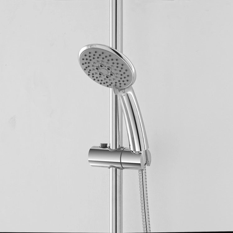 Colonna doccia completa linea Platinum in acciaio cromato con miscelatore e doccetta 5 funzioni Feridras