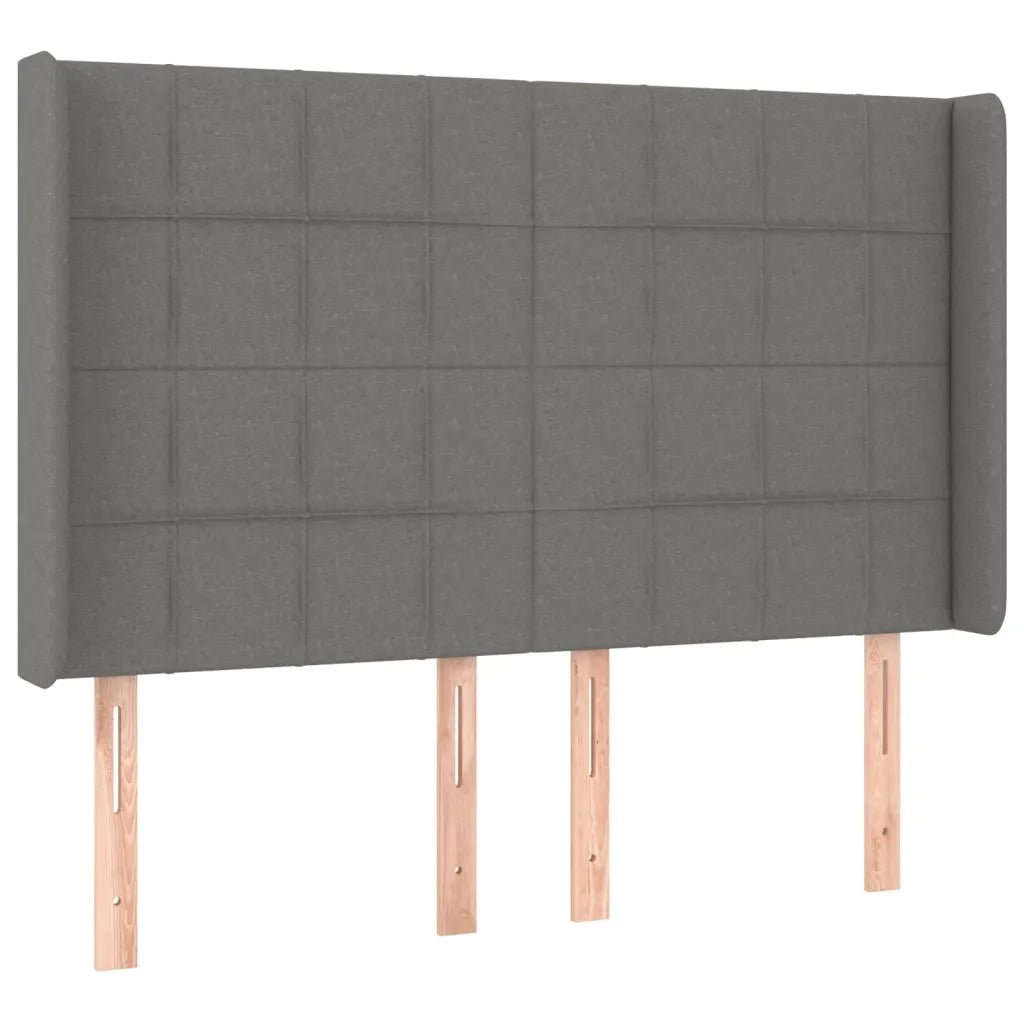 Letto a Molle Materasso e LED Grigio Scuro 140x200cm in Tessuto 3138878