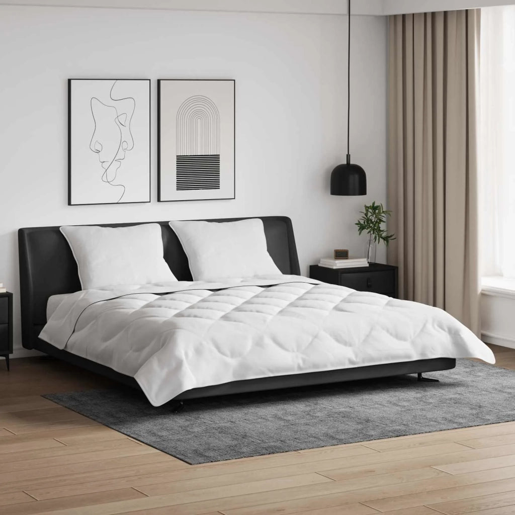 Piumone | Duvet Estivo con cuscino 3 pz Bianco Microfibra