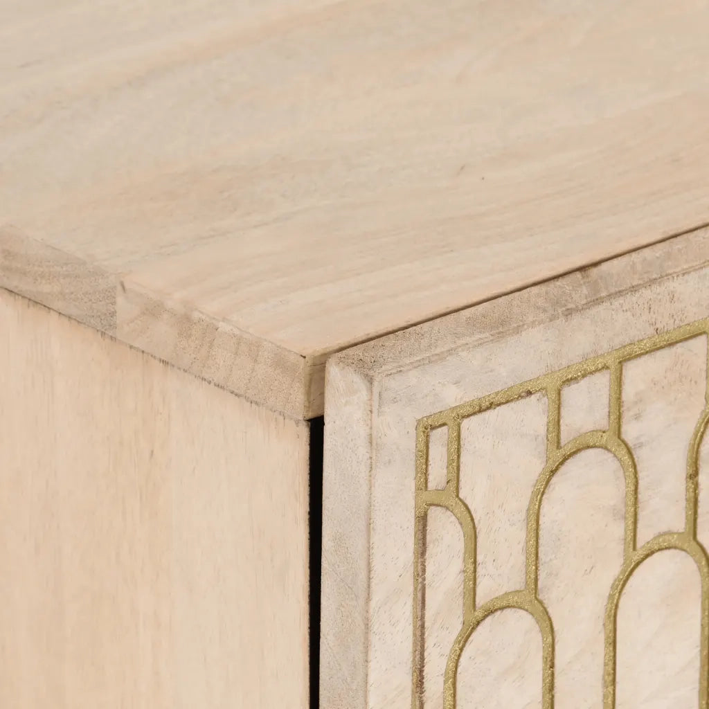 Credenza-Buffet-Armadio da cucina 40x33x75 cm in Legno Massello di Mango 581544
