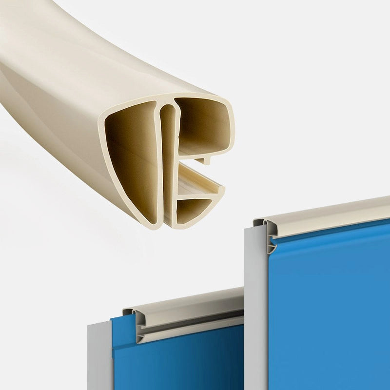 Kit Profili Superiori Rigidi Per Piscina A Forma Ovale 8,00 X 4,16 - In Pvc Sabbia Colore: Sabbia