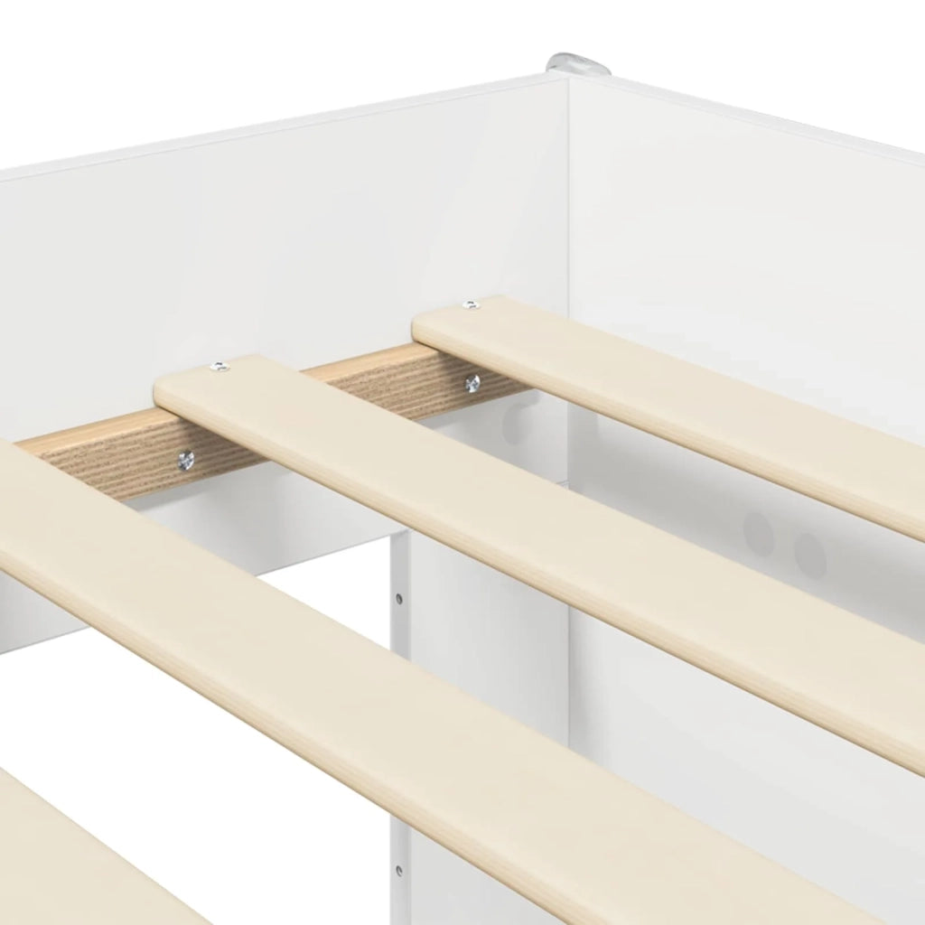 Letto alto per bambini con scrivania Bianco 75 x 190 cm 3422683