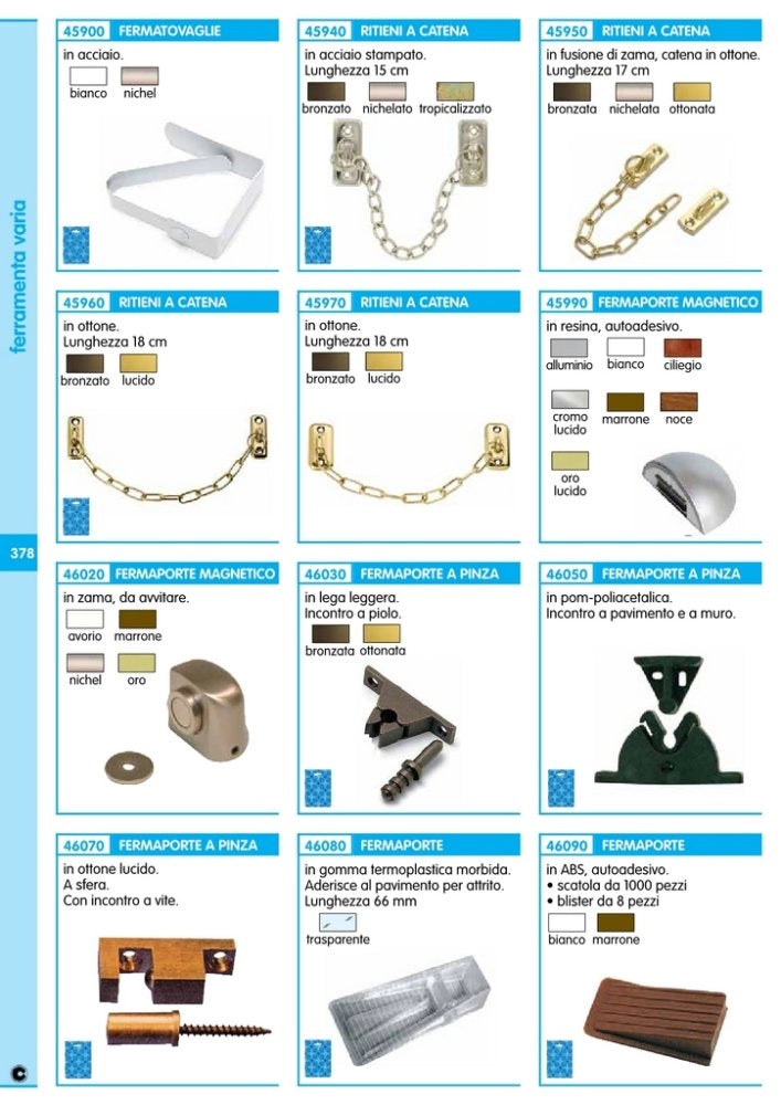12pz pinco fermaporta magnetico oro cod.06107 cod:ferx.4174