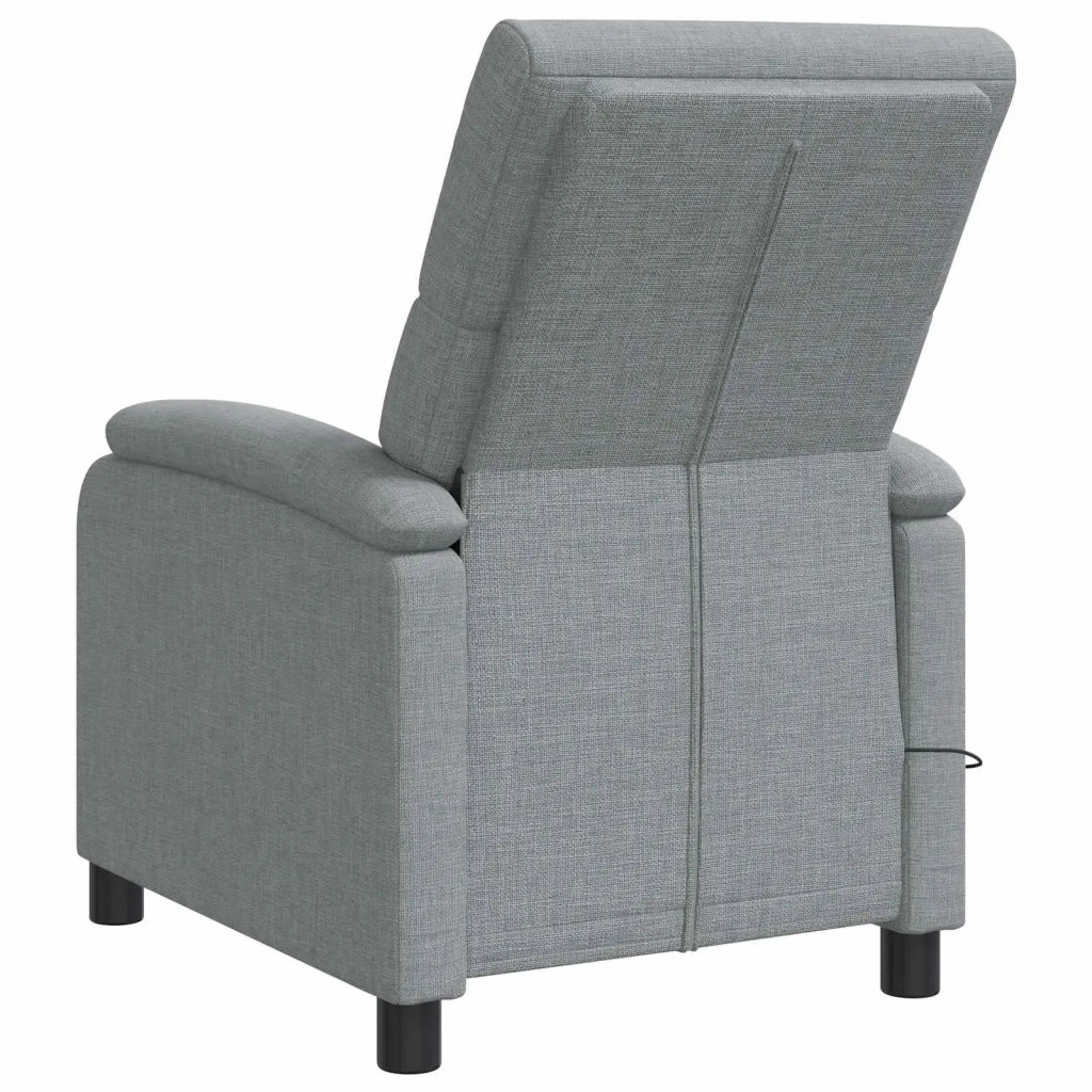 Poltrona Massaggiante Grigio Chiaro Tessuto 42035009