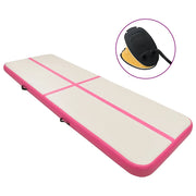 Tappetino Ginnastica Gonfiabile con Pompa 700x100x15cm PVC Rosa 92670