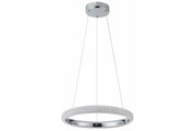 Lampada a sospensione cromata Ring Ø40 LED 18W Reality