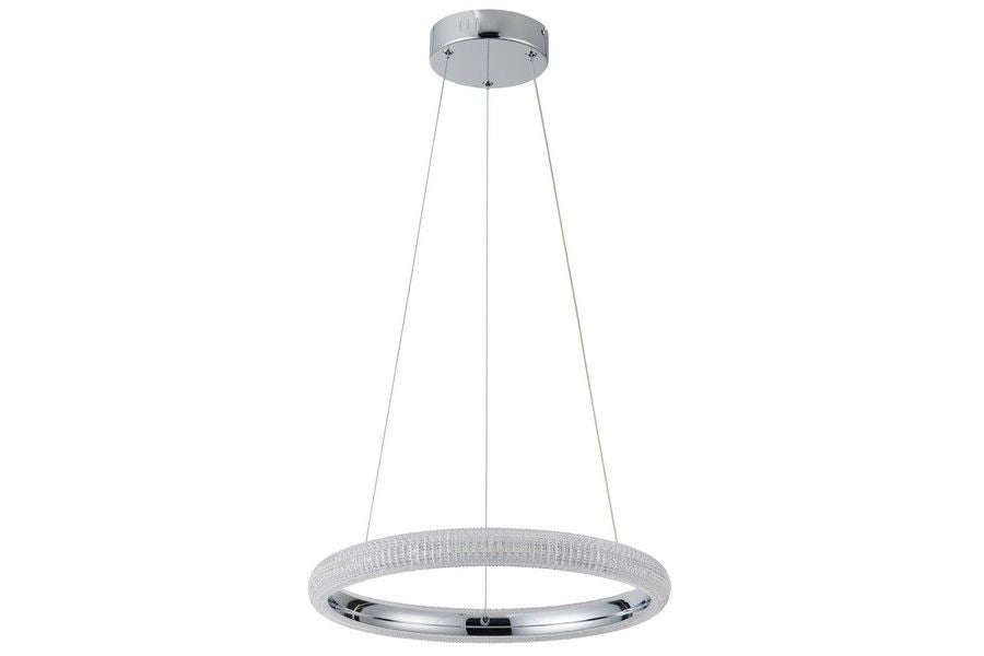 Lampada a sospensione cromata Ring Ø40 LED 18W Reality