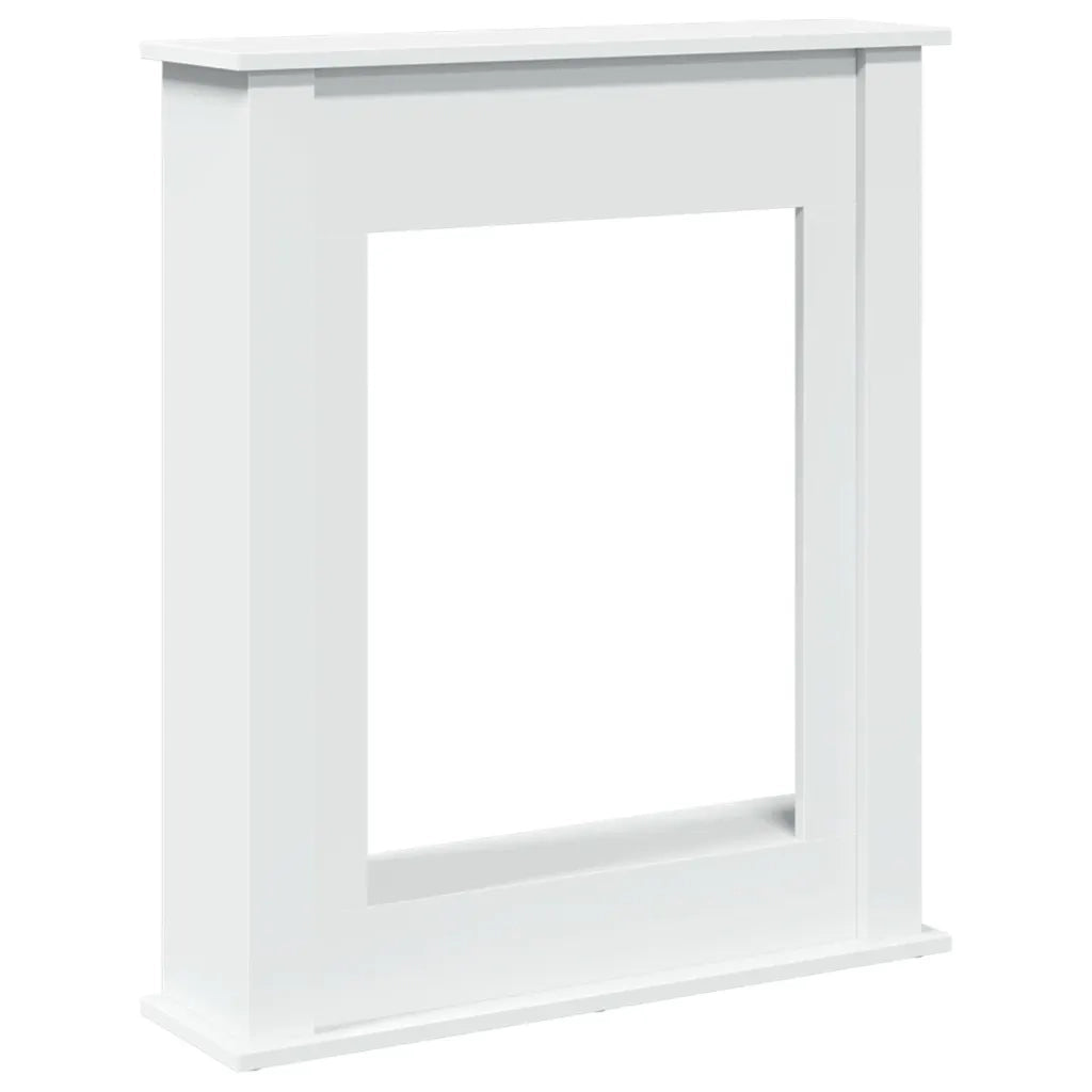 Cornice per Camino Bianca 75x20x87,5 cm in Truciolato 854580