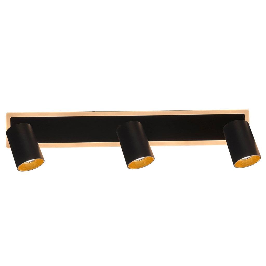 Applique moderna nera Parma 3xGU10+LED CCT LightPrestige