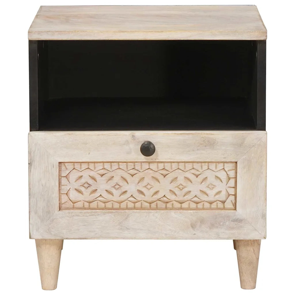 Set di 2 Comodini | Armadio da Notte | Mobiletto da notte Bianco 40 x 33 x 46 cm