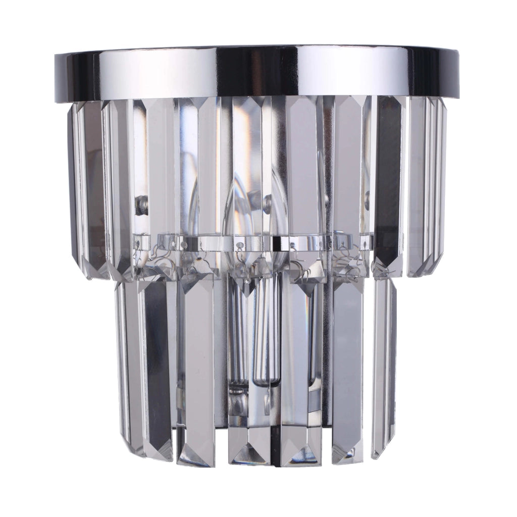 Applique Vetro 1 luce E14 cristallo cromo trasparente