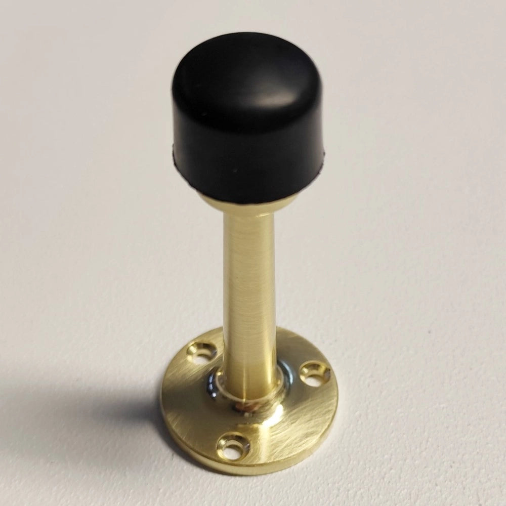 Ff group fermaporta a parete in ottone testa di gomma