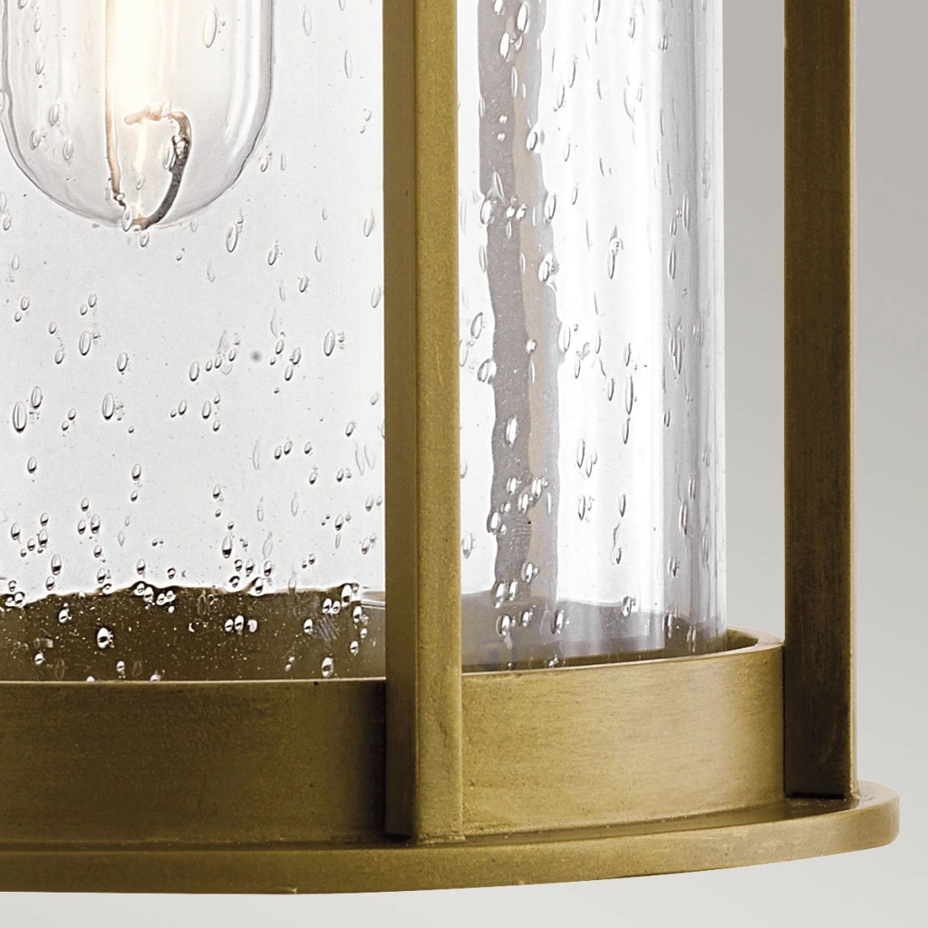 Applique esterna ottone Camillo vetro bolle E27 IP44