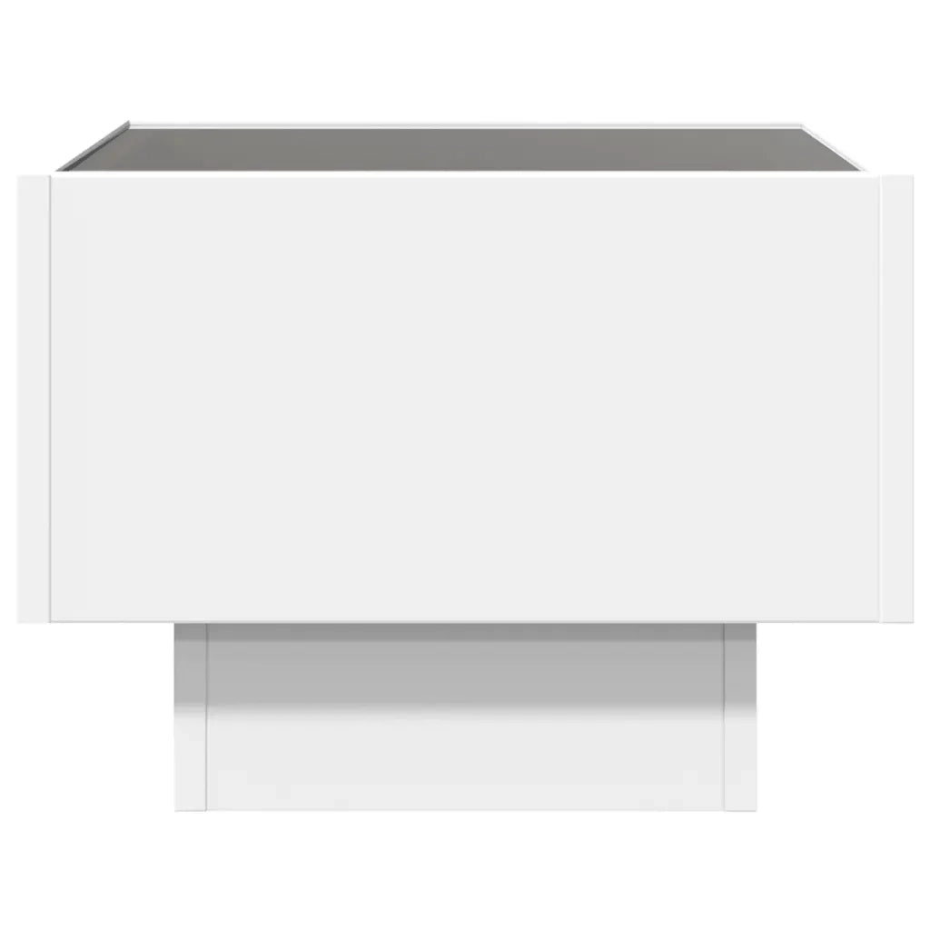 Comodino con LED Infinity Bianco 40x40x30 cm 3284063
