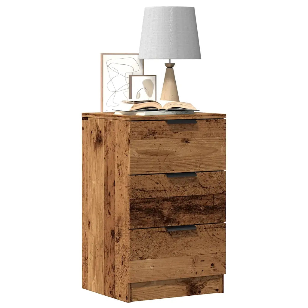 Comodino-Tavolino da notte Legno Vecchio 40x36x65 cm in Legno Multistrato 102973