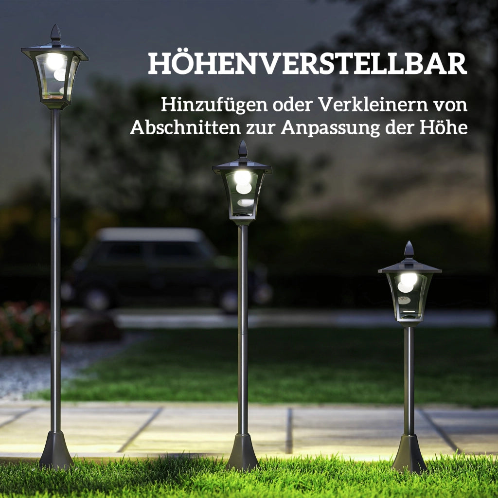 Lampada da Giardino Solare LED ¨C Minimal ¨C Nero 160 cm