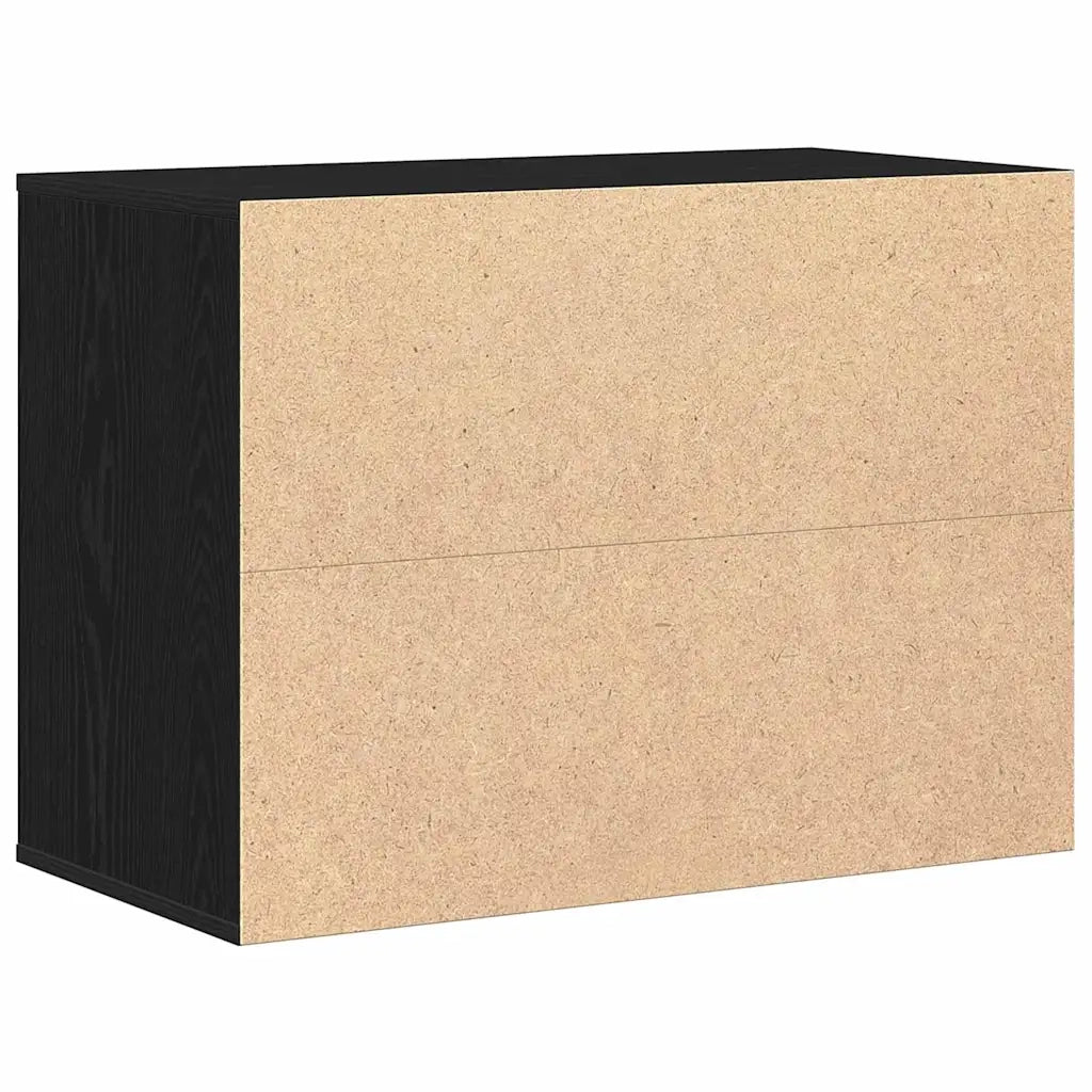 Mobile contenitore moderno per un'organizzazione efficiente 80 x 41 x 58 cm legno composito nero 02_0052156