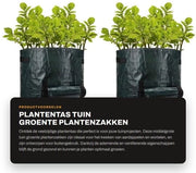Sacche per piante da giardino - ventilazione - dimensioni medio grandi - chiusura con elastici - prevenzione circolazione radici - contenitori per verdure