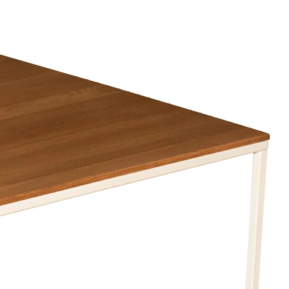 Tavolino da caffè KALE (bianco + rovere)
