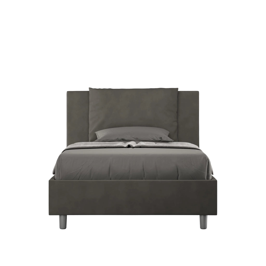 Letto 1 Piazza e Mezzo 130x210 cm con Rete Antea Grigio