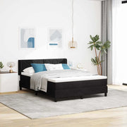 Letto a molle con materasso Nero 200 x 140 cm Poliestere