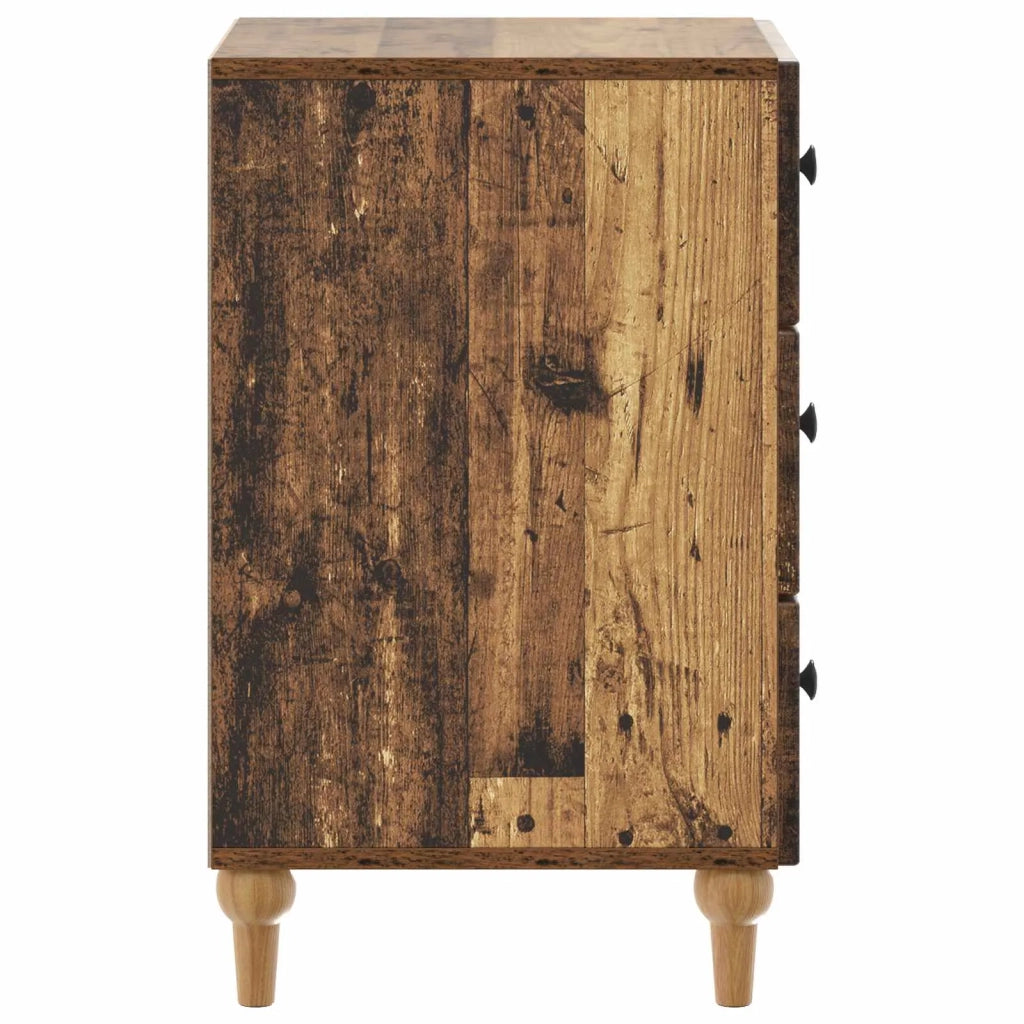 Comodino | Armadio da Notte | Mobiletto da notte con cassetto Legno antico 43x 41 x 66,5 cm