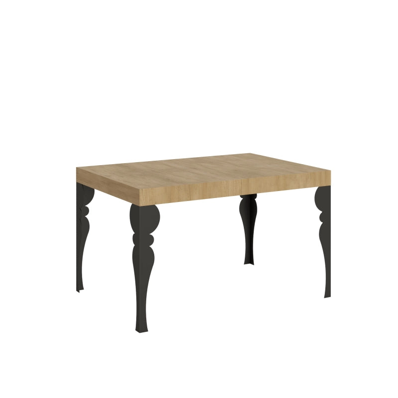 Tavolo allungabile 90x140/244 cm Paxon telaio Antracite - Quercia Natura