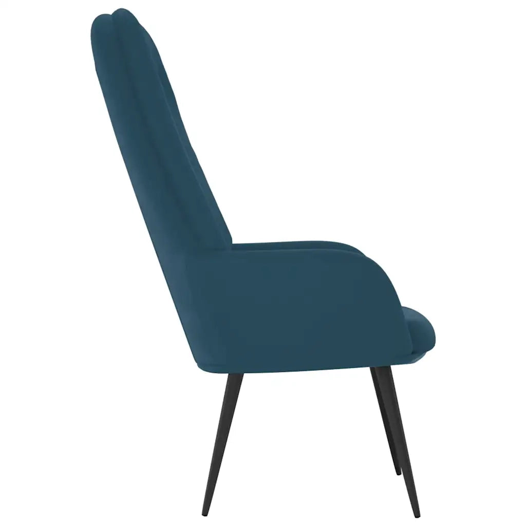 Poltrona Relax Blu in Velluto 341204
