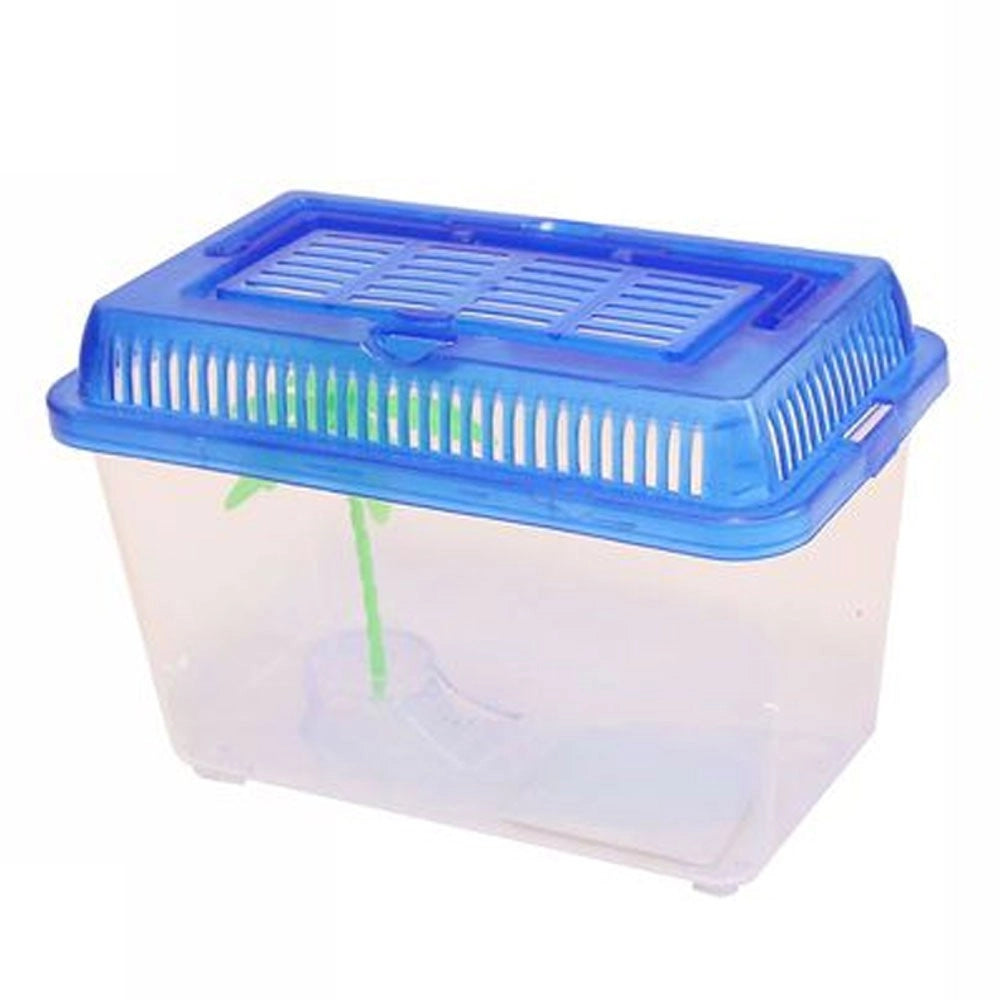 Trade Shop - 2 Pz Acquario Vaschetta Pesci Tartarughe Coperchio Maniglia Presa Aria 16x9.5x12 -