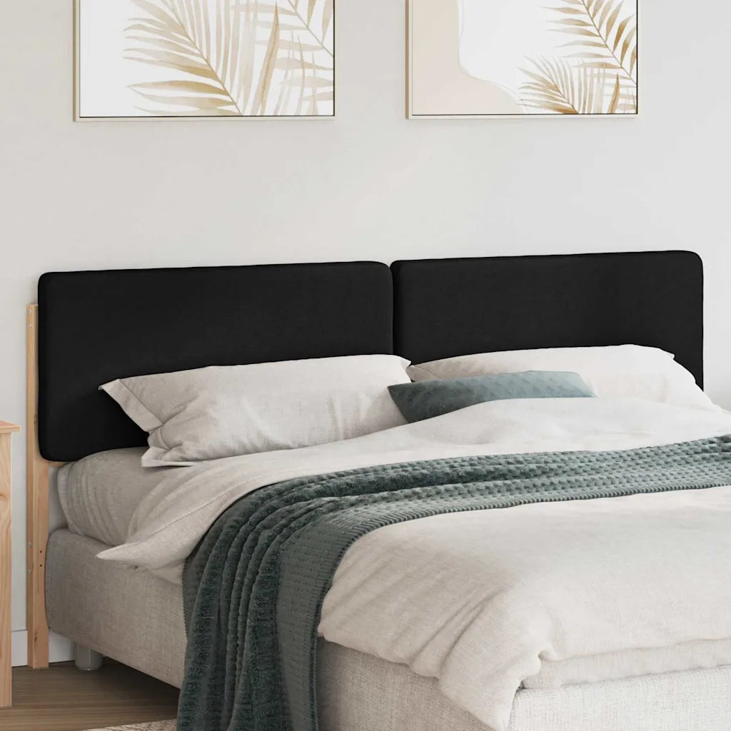 Testiera imbottita-Testiera con Cuscini-Testata Marrone e Nero 180 cm Pino massello 387379