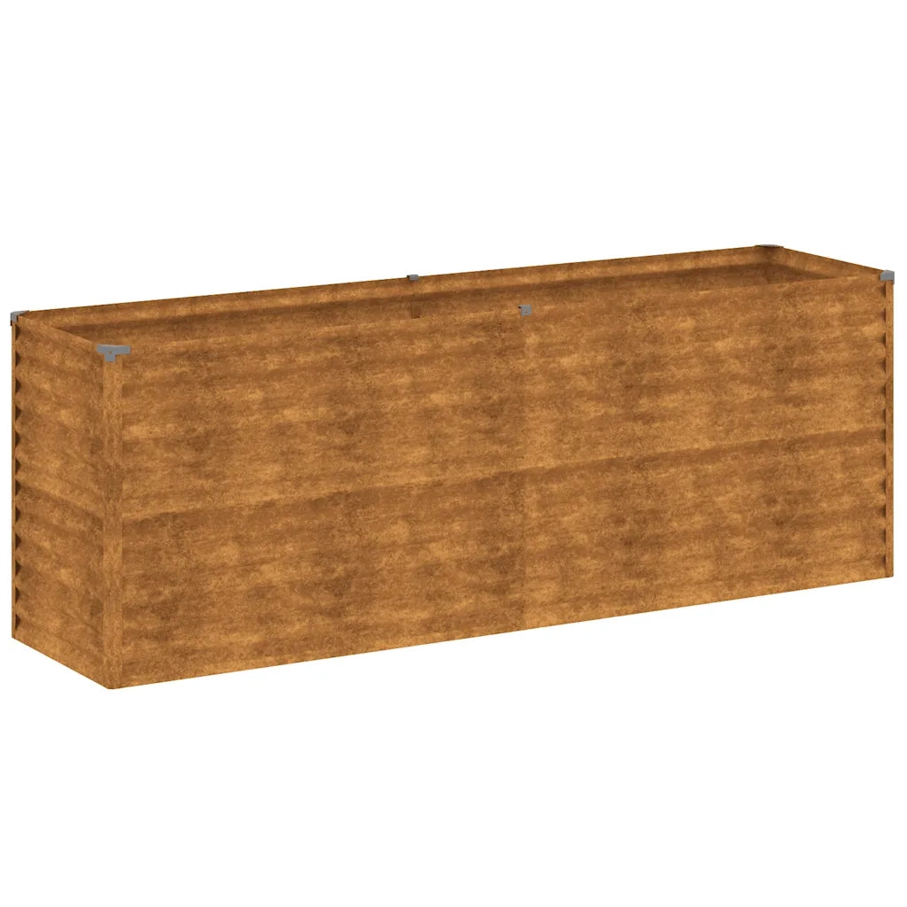 Letto rialzato da Giardino-Fioriera da Giardino 196x50x69 cm in acciaio Corten